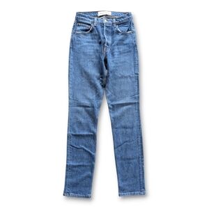 Reformation Serena Button Fly Skinny Jeans 24 |‎ High Waist Vintage Wash